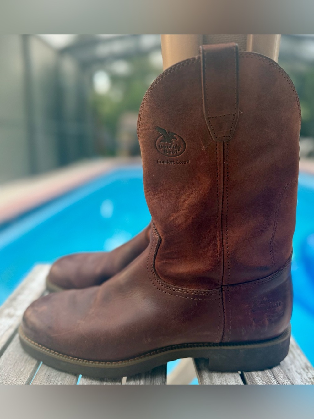 Georgia Boot Carbo-Tec Farm/Ranch Wellington Work Boots Model G5814 Mens Size 9D